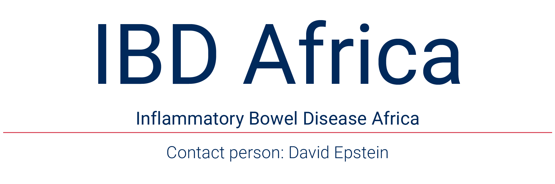 IBD Africa – Inflammatory Bowel Disease Africa; Contact person: David Epstein