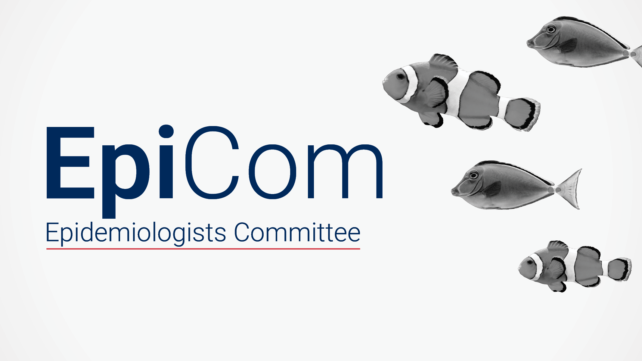 EpiCom logo with small fish in the background
