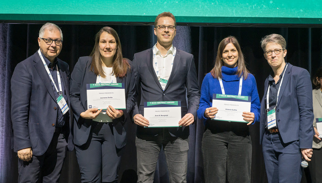 Group picture of the winners of the Y-ECCO Abstract Award