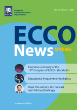 Cover of the ECCO News Winter Issue: &bdquo;Volume 19, Issue 1&ldquo;