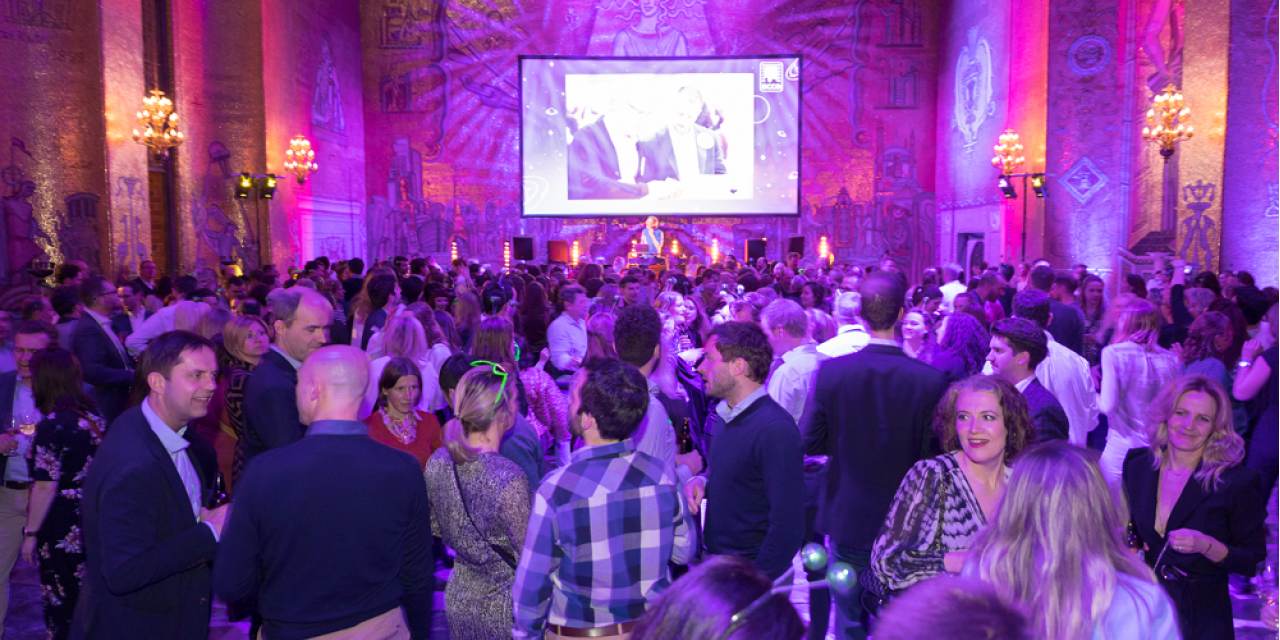 Dance floor with purple light