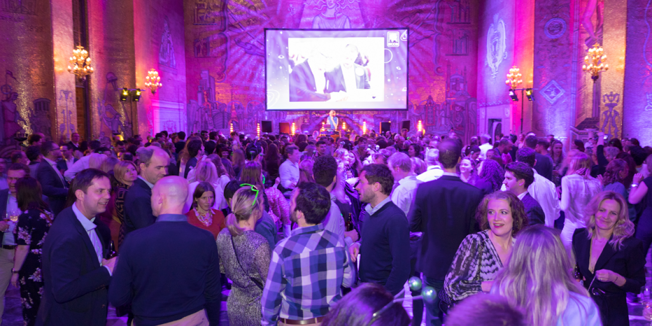 Dance floor with purple light